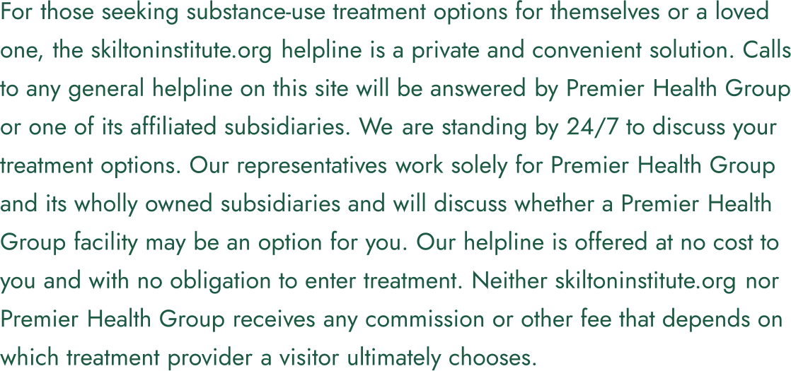 Disclosure: calls may be answered by an affiliated treatment provider; no referral fee is charged.